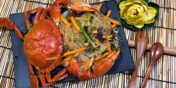cách làm miến xào cua biển