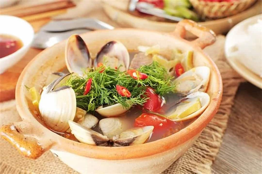 Cách nấu canh nghêu chua