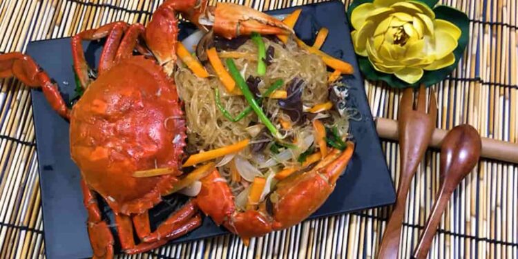 cách làm miến xào cua biển